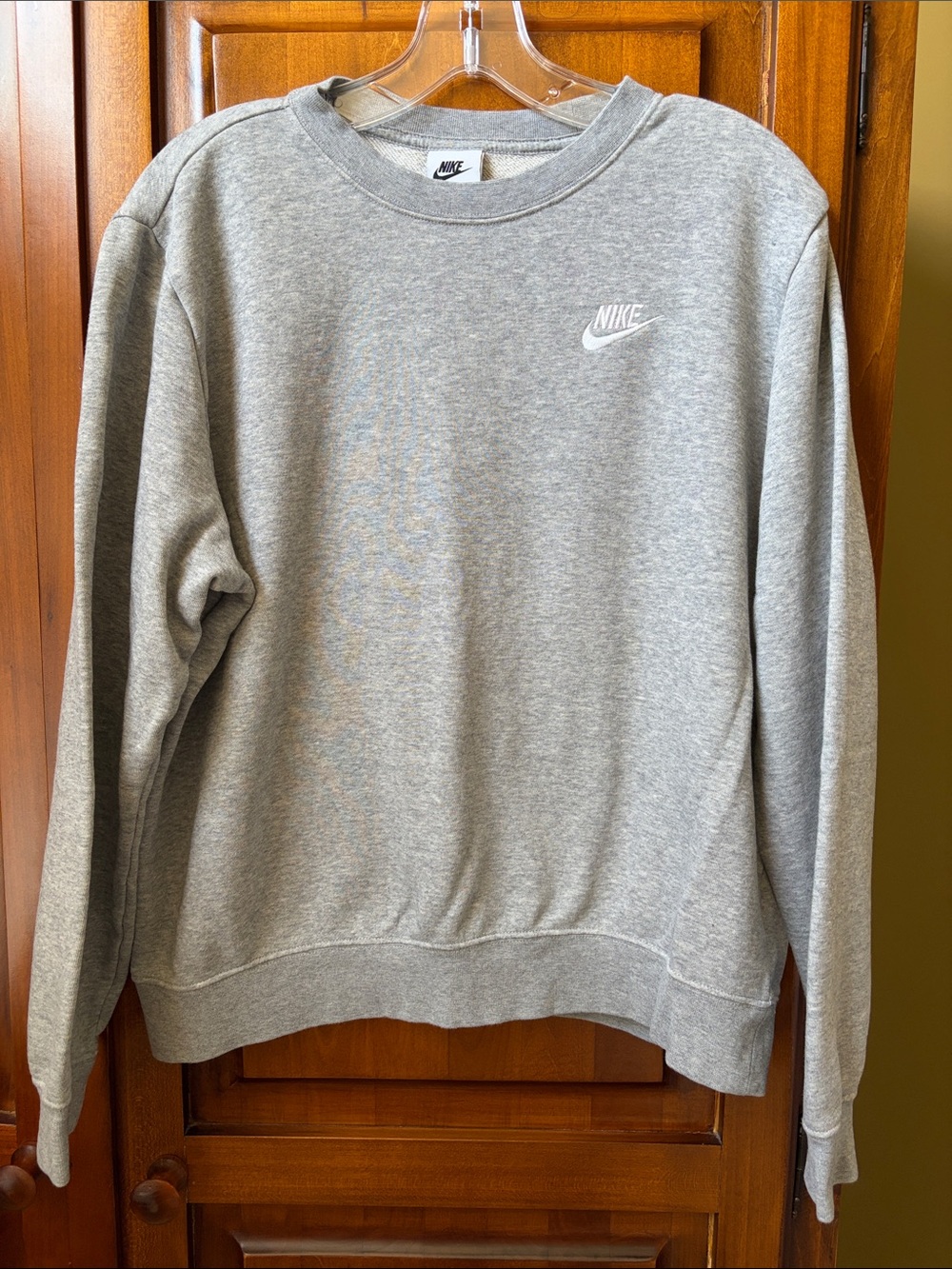 Ladies Nike Grey Crewneck Sweatshirt
